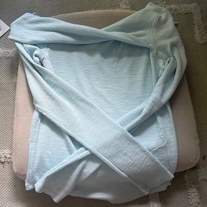 Light Blue Off-Shoulder FP Long-Sleeve